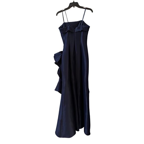 Xscape Navy Strapless Ruched Ruffle Aline Gown - Size 4 (new) - Picture 9 of 9
